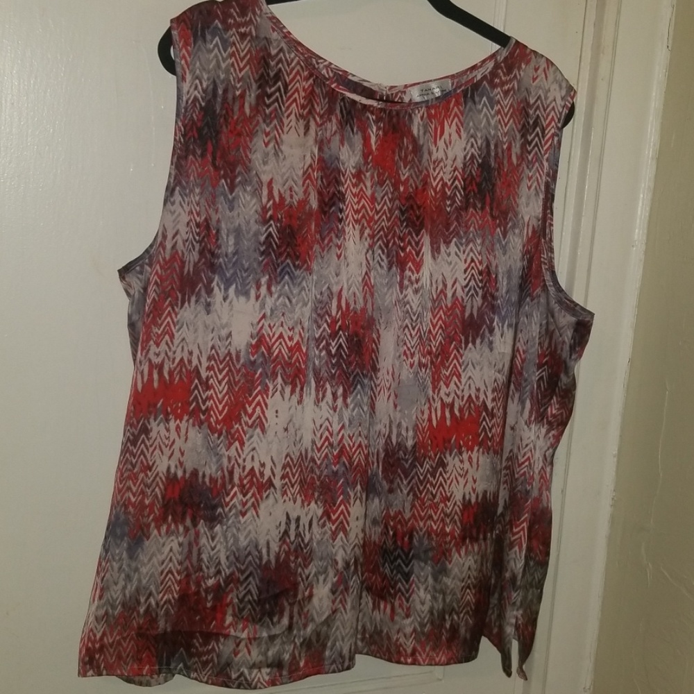 Tahari multicolored sleeveless top sz 3x